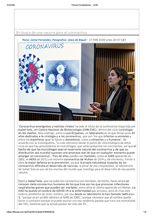 Haz clic para ver un artculo sobre la biologa de este coronavirus